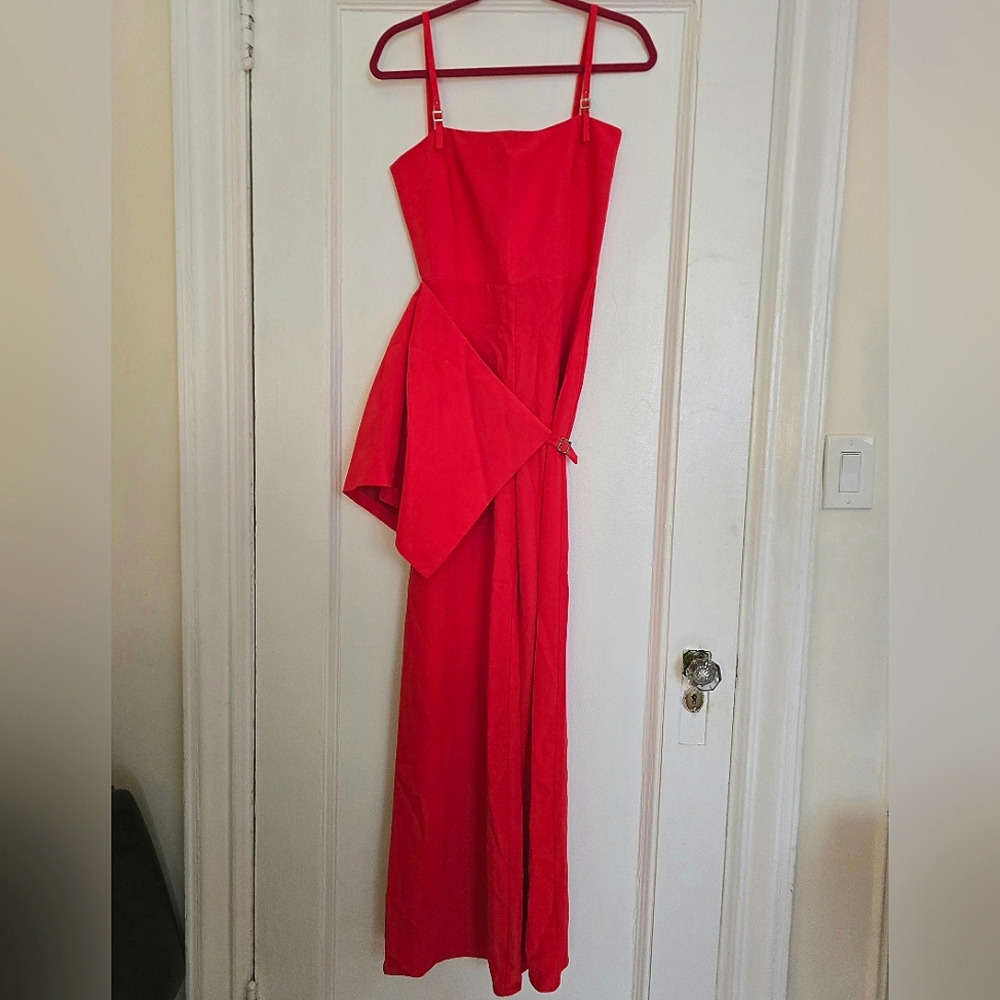 Amanda Uprichard Chloe Jumpsuit – Bright Crimson Red | Size Small | NWT - Picture 3 of 12